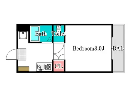 サンライト津島(1K/3階)の間取り写真