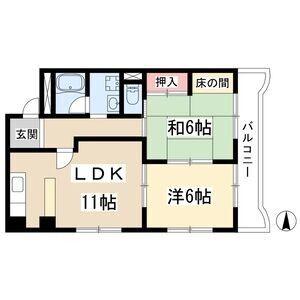 メゾン・ド・川名(2LDK/3階)の間取り写真