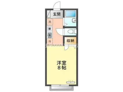 フェニックス248(1K/1階)の間取り写真