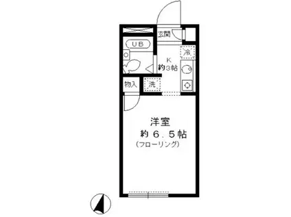 アルカナール東陽N棟(1K/1階)の間取り写真