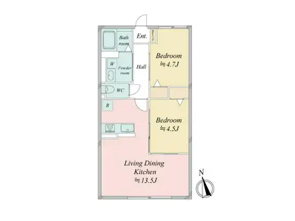 HEIM MAISON LS NONAMI(2LDK/1階)の間取り写真