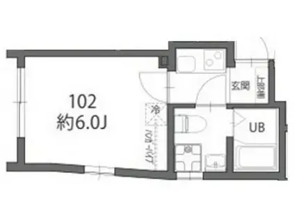 BER堀切(1K/1階)の間取り写真