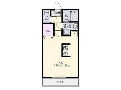 サーチメゾンII(ワンルーム/1階)の間取り写真