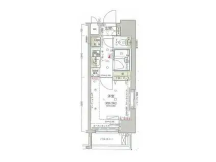 コンシェリア新宿ノースワン(1K/7階)の間取り写真