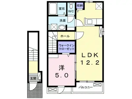 サントレンチホームズ(1LDK/2階)の間取り写真