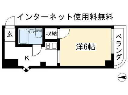 メゾン大山(1K/2階)の間取り写真