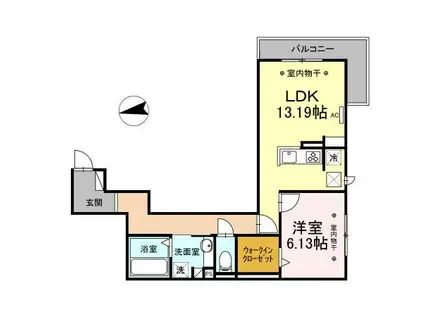 MORITAYA(1LDK/1階)の間取り写真