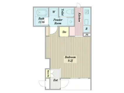 フルーク(ワンルーム/1階)の間取り写真