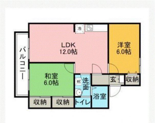 セジュール89(2LDK/1階)の間取り写真