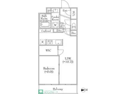 レクシード目白(1LDK/2階)の間取り写真
