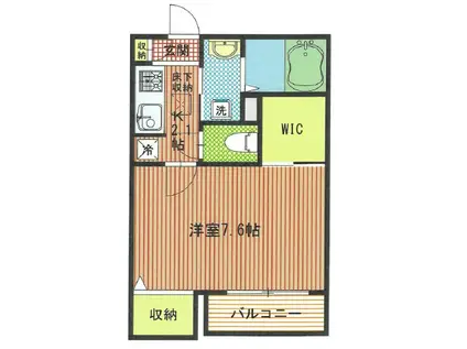 リライフ代沢(1K/1階)の間取り写真