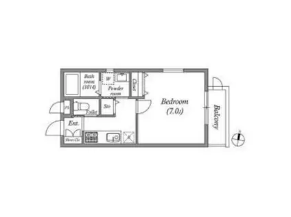 GRAND CASA TENJINGAWA(1K/3階)の間取り写真