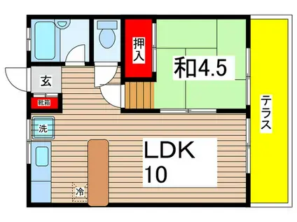 リベ-ル大久保(1LDK/1階)の間取り写真