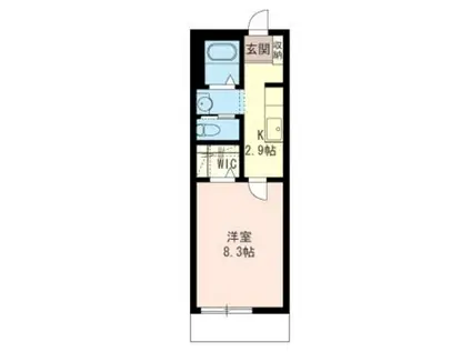 有野実館(1K/3階)の間取り写真