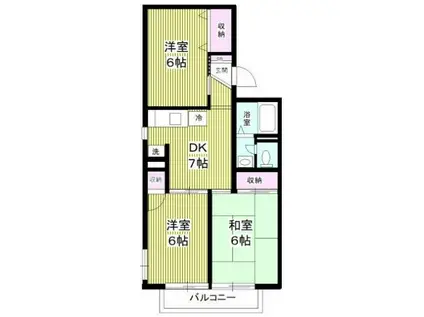 フローラル南柏(3DK/2階)の間取り写真