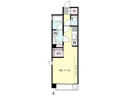 松原スカイハウス(ワンルーム/3階)の間取り写真