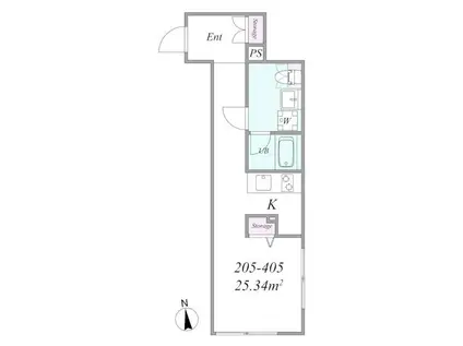 PREAS西大井(ワンルーム/3階)の間取り写真