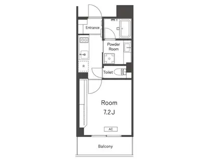 ベルヴィアージ新中野(1K/6階)の間取り写真
