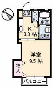 アメニックス福山10番館(1K/1階)の間取り写真