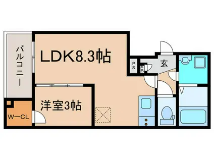 ココングランジューン西宮小松東(1LDK/1階)の間取り写真