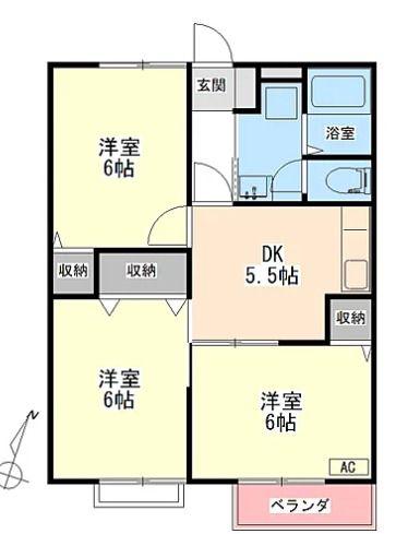 エトワールII(3DK/1階)の間取り写真