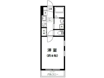 カンタービレ五反田(1K/1階)の間取り写真