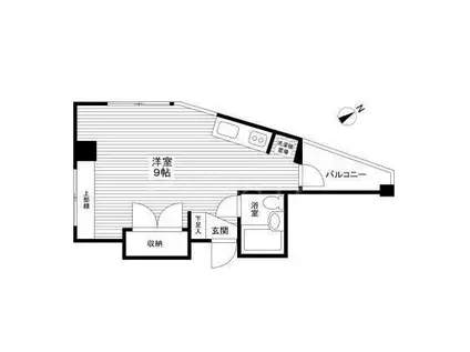 カスカータ西巣鴨(ワンルーム/2階)の間取り写真