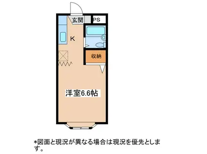 LIFE ONE NOMIZO(ワンルーム/2階)の間取り写真