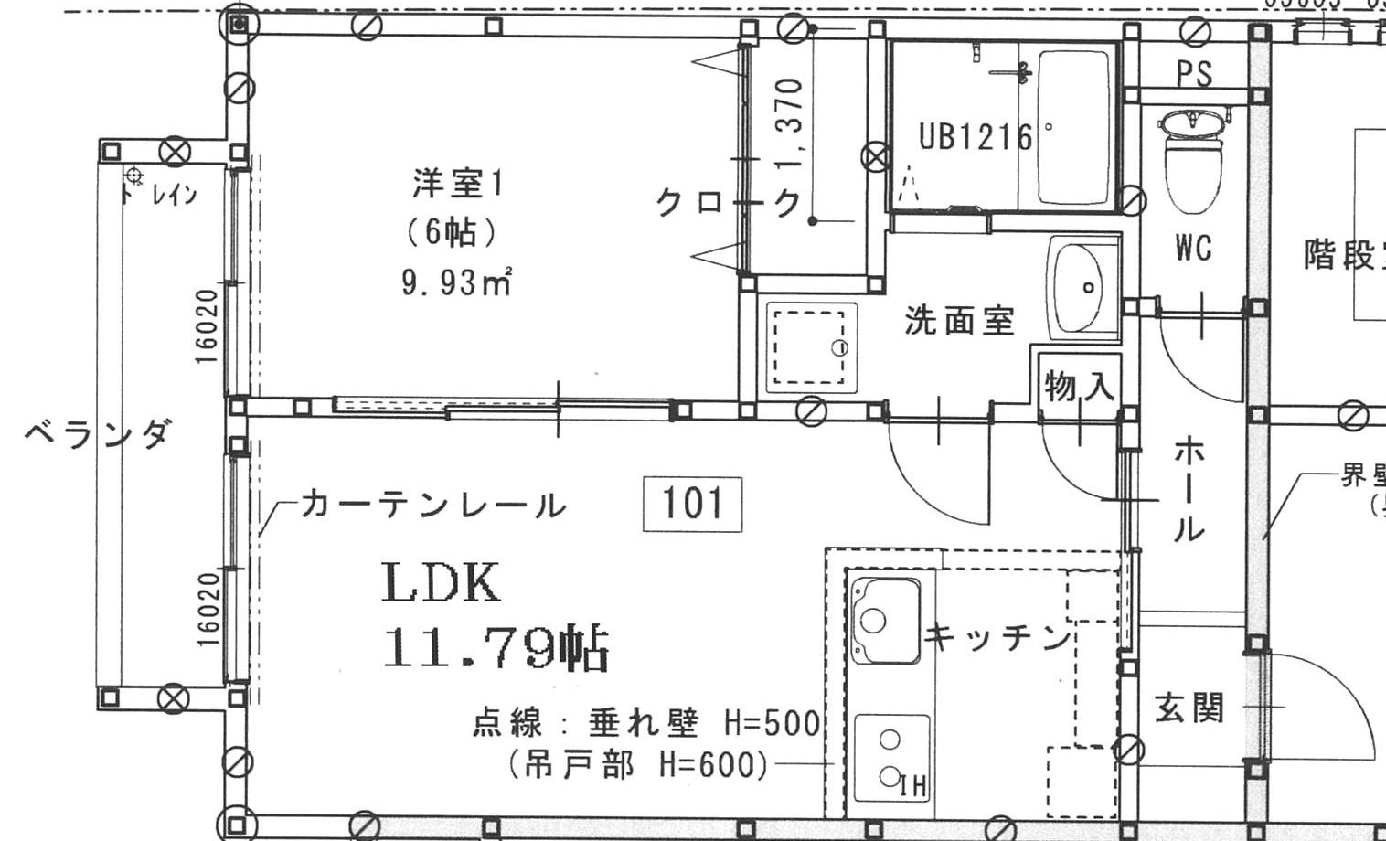 シンフォニー(1LDK/1階)の間取り写真