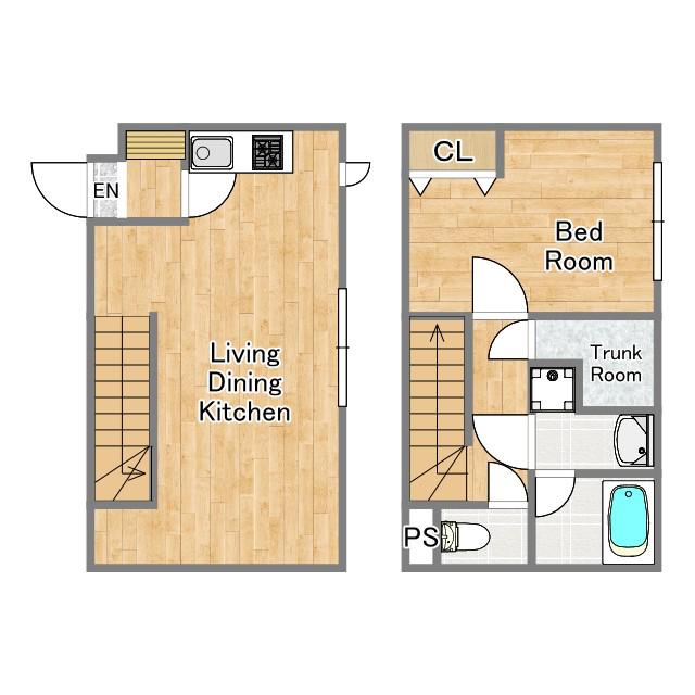 U RESIDENCE 下北沢(1DK/1階)の間取り写真