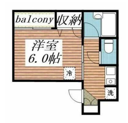 アーバン北沢(1K/2階)の間取り写真