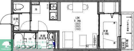 KEIAI RESIDENCE 南柏(1LDK/1階)の間取り写真