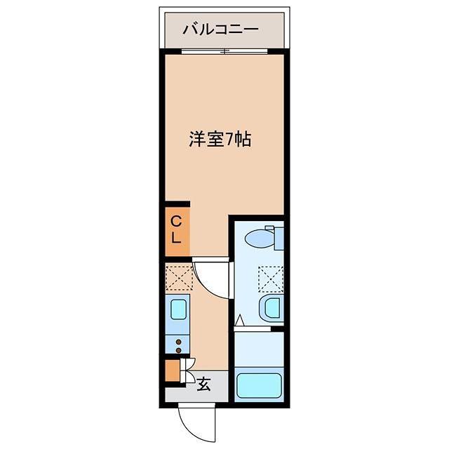 ヴィラ141(1K/5階)の間取り写真