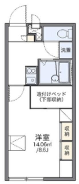 レオパレスジゴジ1(1K/1階)の間取り写真