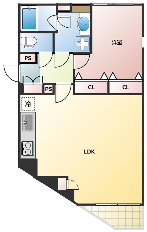 SOLASIA RESIDENCE 学芸大学(1LDK/3階)の間取り写真