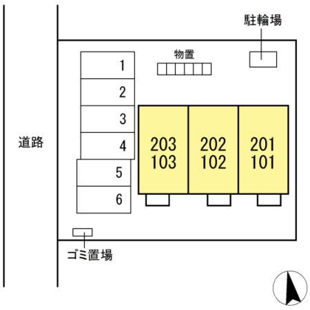 セピアコートIII(1LDK/2階)の間取り写真