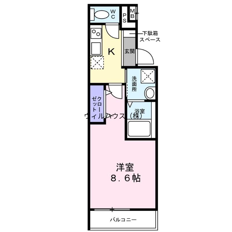 フジパレス新金岡5番館(1K/2階)の間取り写真
