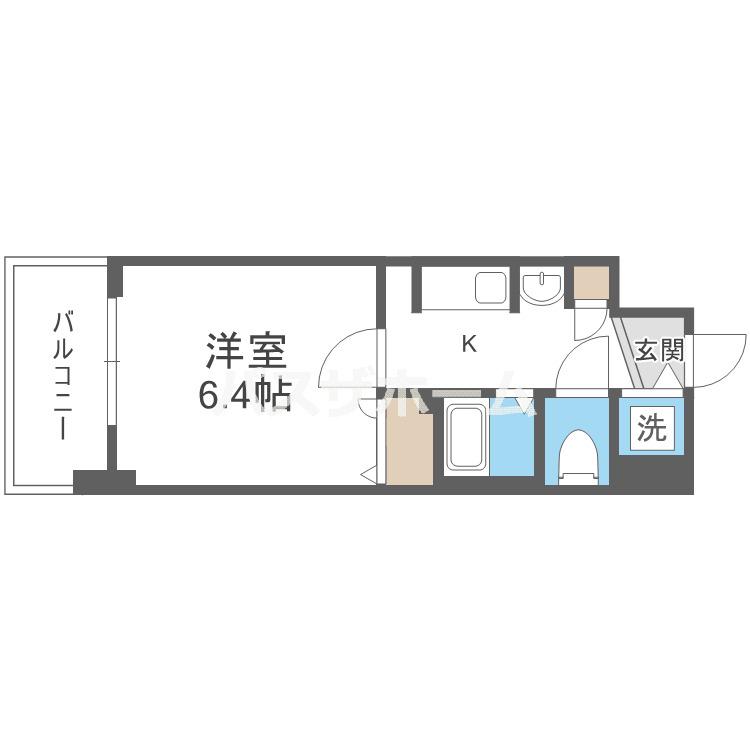 プレサンス新大阪クレスタ(1K/4階)の間取り写真