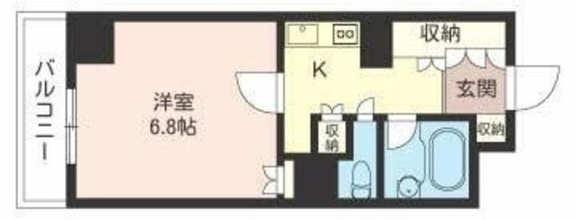 LASANTE川崎(1K/11階)の間取り写真