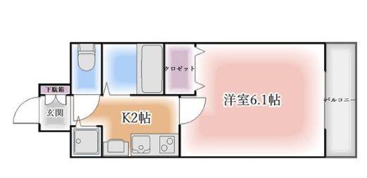 プレサンス覚王山D-STYLEII(1K/10階)の間取り写真
