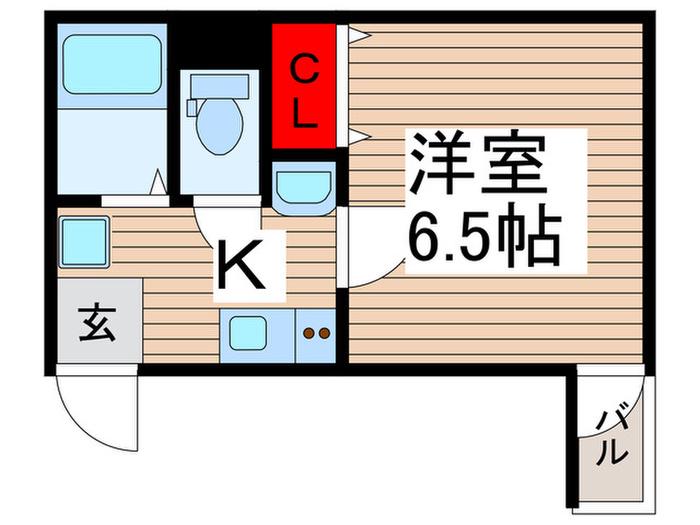 AMBITION月吉(1K/1階)の間取り写真