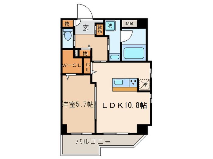 RESIDENCE・M 溝ノ口(1LDK/2階)の間取り写真