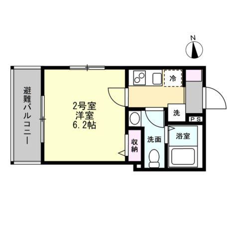 ベイルーム本厚木クレスト(1K/1階)の間取り写真