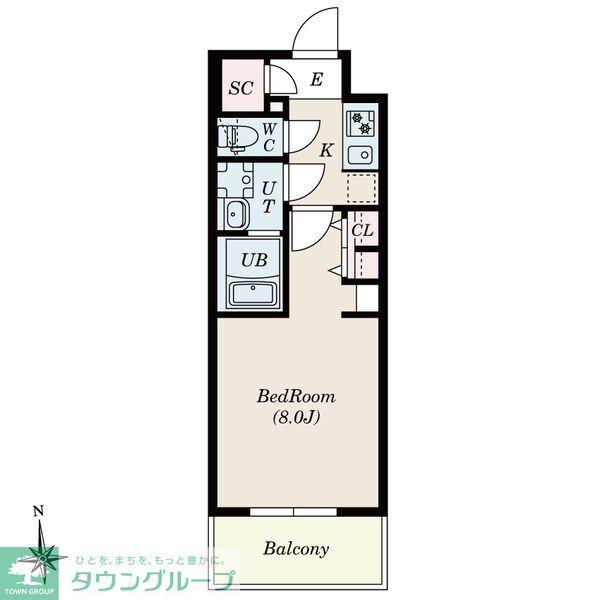 S-RESIDENCE尾頭橋BEAUTE(1K/9階)の間取り写真