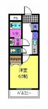 シャンティー泉佐野(1K/1階)の間取り写真