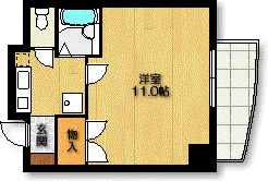 ルミナス本山(1K/5階)の間取り写真