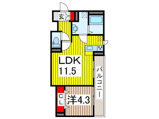 プリマベーラ戸田公園(1LDK/3階)の間取り写真