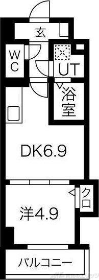 ART MIYATA(1DK/6階)の間取り写真