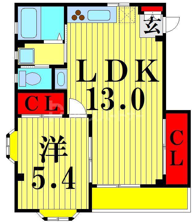 サンコーポ梅田(1LDK/3階)の間取り写真