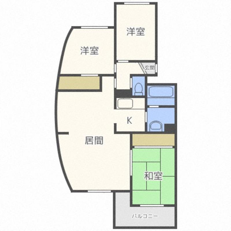 ベルマージュ 522(3LDK/3階)の間取り写真